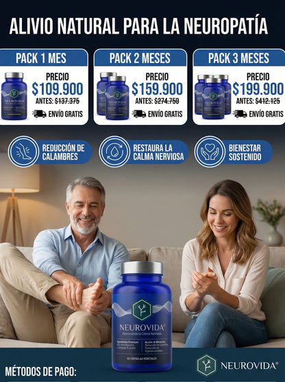 Neurovida® — Apoyo natural para la neuropatía | Fórmula premium